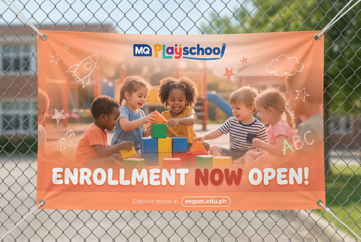 Tarpaulin enrollment banner mockup