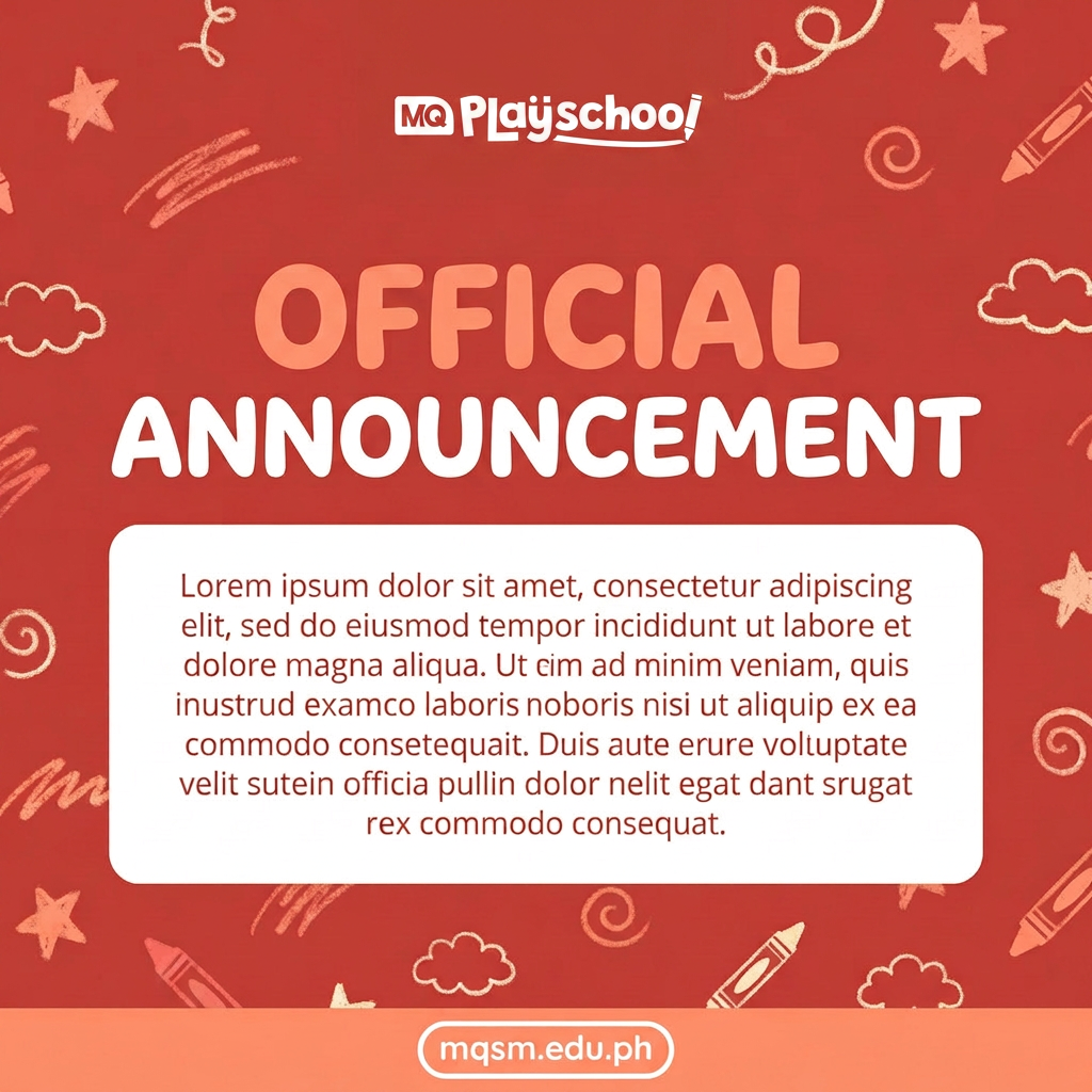 Burnt Red official announcement sample